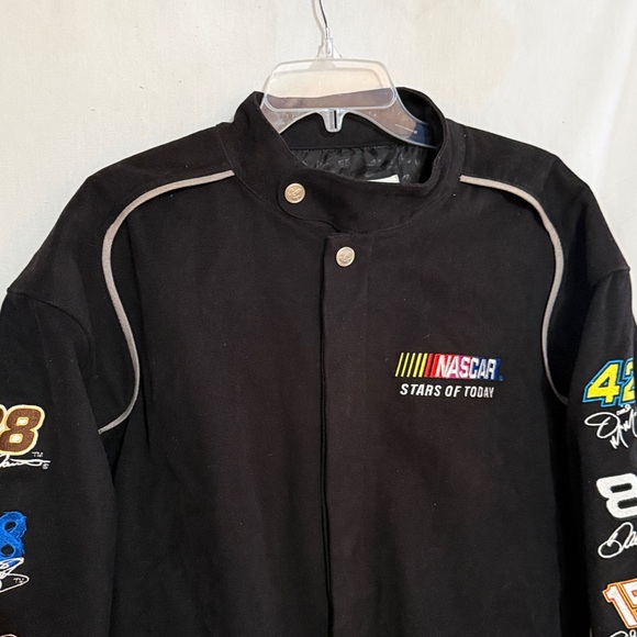 Chase Authentics Vintage Black NASCAR Stars Jacket Size L EUC MAKE AN OFFER!